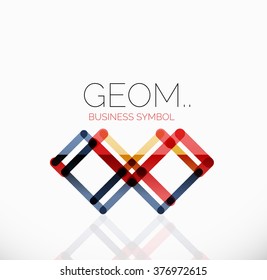 Logo, linear abstract geometric icon