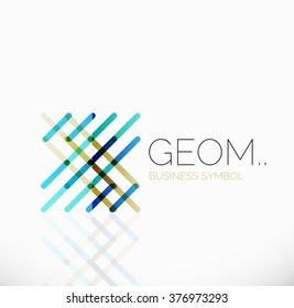 Logo, linear abstract geometric icon