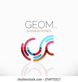 Logo, linear abstract geometric icon