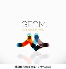 Logo, linear abstract geometric icon