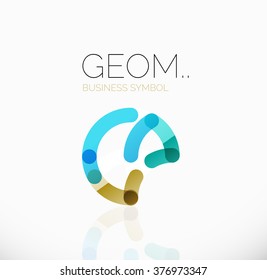 Logotipo, icono geométrico abstracto lineal