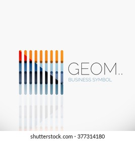 Logo, linear abstract geometric icon