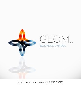 Logo, linear abstract geometric icon