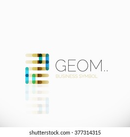 Logo, linear abstract geometric icon