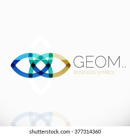 Logo, linear abstract geometric icon