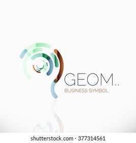 Logo, linear abstract geometric icon