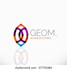 Logo, linear abstract geometric icon