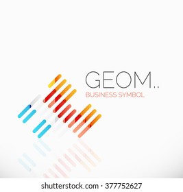 Logo, linear abstract geometric icon