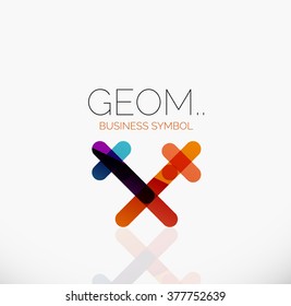 Logo, linear abstract geometric icon