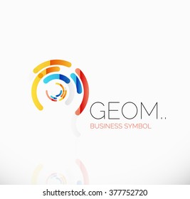 Logo, linear abstract geometric icon