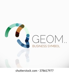 Logo, linear abstract geometric icon