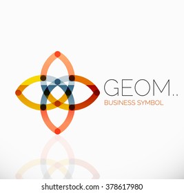 Logotipo, icono geométrico abstracto lineal
