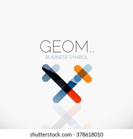 Logo, linear abstract geometric icon