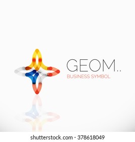 Logotipo, icono geométrico abstracto lineal