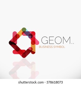 Logo, linear abstract geometric icon