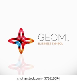 Logo, linear abstract geometric icon