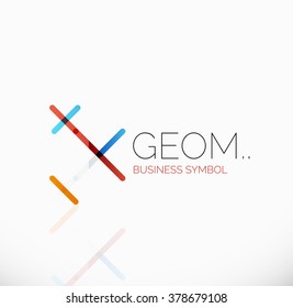 Logo, linear abstract geometric icon