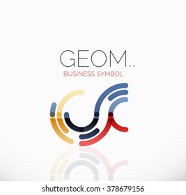 Logo, linear abstract geometric icon