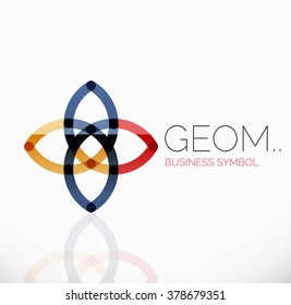 Logo, linear abstract geometric icon