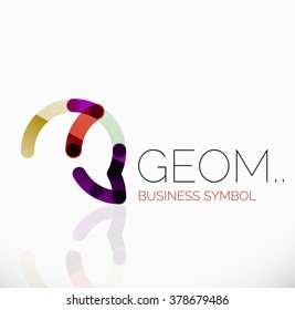 Logo, linear abstract geometric icon