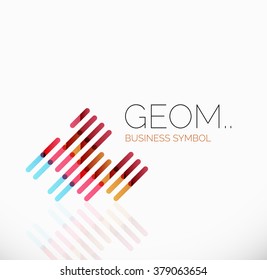 Logo, linear abstract geometric icon