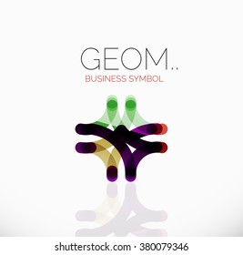 Logo, linear abstract geometric icon