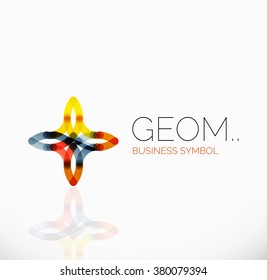 Logotipo, icono geométrico abstracto lineal