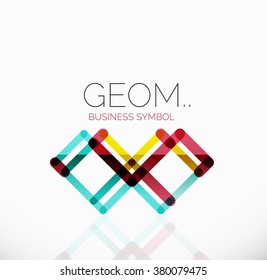 Logo, linear abstract geometric icon