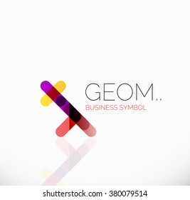 Logotipo, icono geométrico abstracto lineal