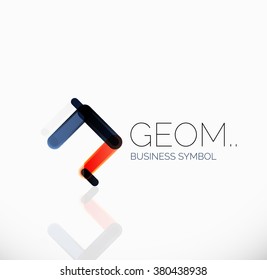 Logotipo, icono geométrico abstracto lineal