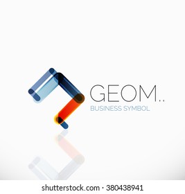 Logo, linear abstract geometric icon