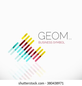 Logo, linear abstract geometric icon