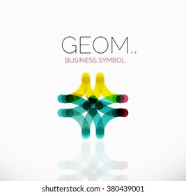 Logo, linear abstract geometric icon