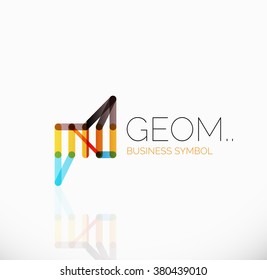 Logotipo, icono geométrico abstracto lineal
