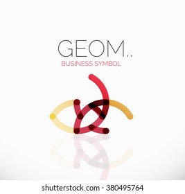 Logo, linear abstract geometric icon