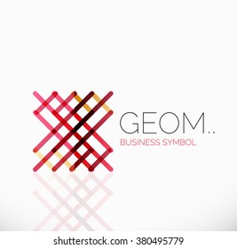 Logotipo, icono geométrico abstracto lineal