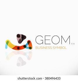 Logo, linear abstract geometric icon