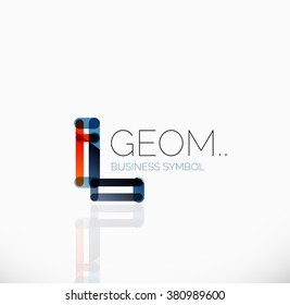 Logo, linear abstract geometric icon