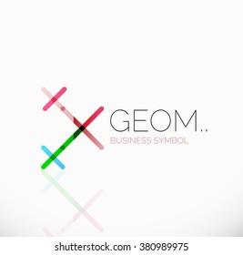 Logo, linear abstract geometric icon