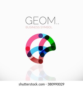 Logo, linear abstract geometric icon