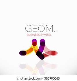 Logo, linear abstract geometric icon