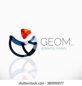 Logotipo, icono geométrico abstracto lineal