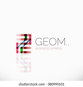 Logo, linear abstract geometric icon