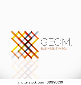 Logo, linear abstract geometric icon