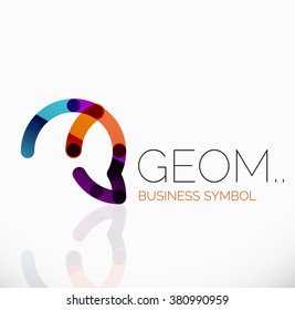 Logo, linear abstract geometric icon