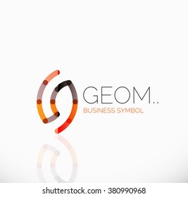 Logo, linear abstract geometric icon