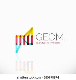 Logo, linear abstract geometric icon