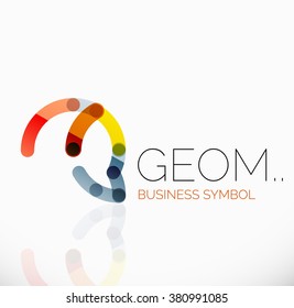 Logotipo, icono geométrico abstracto lineal