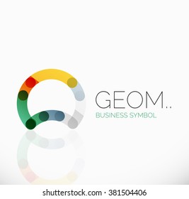 Logo, linear abstract geometric icon