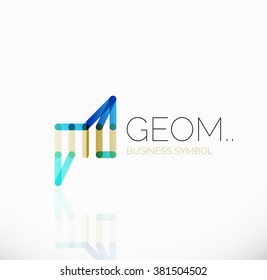Logotipo, icono geométrico abstracto lineal
